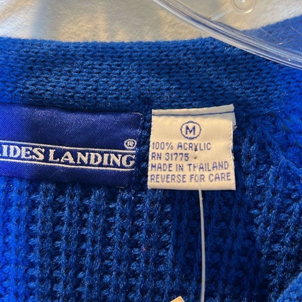 Vintage Bradlees royal blue sweater with tags size M Prides Landing - Picture 7 of 8